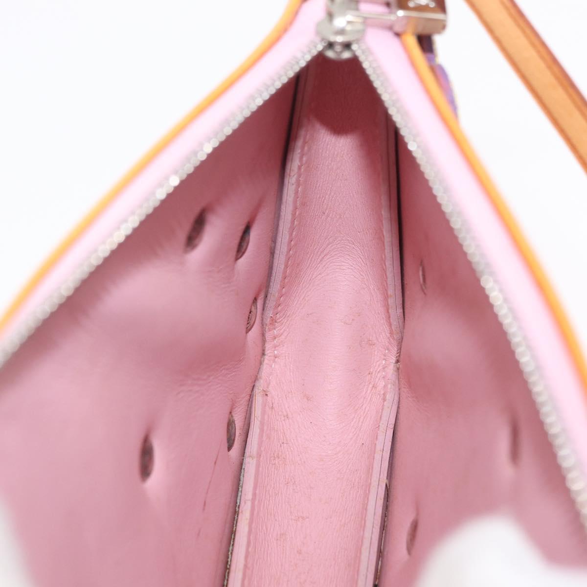 LOUIS VUITTON Monogram Vernis Flower Lexington Pouch Pink M92248 LV Auth mr3131A
