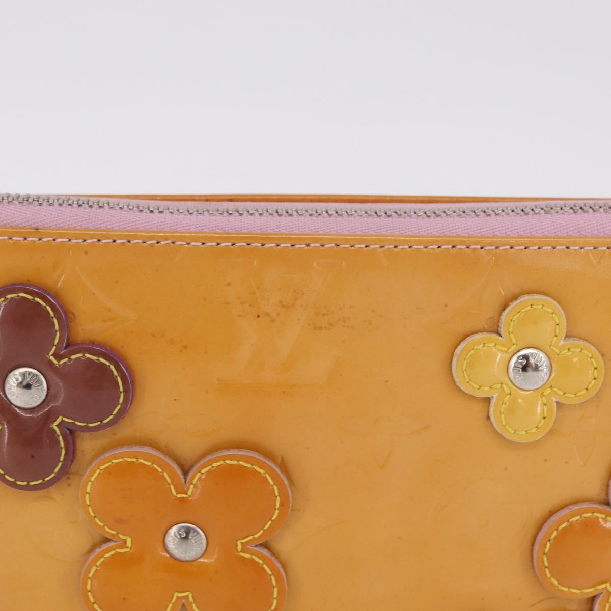 LOUIS VUITTON Monogram Vernis Flower Lexington Pouch Pink M92248 LV Auth mr3131A