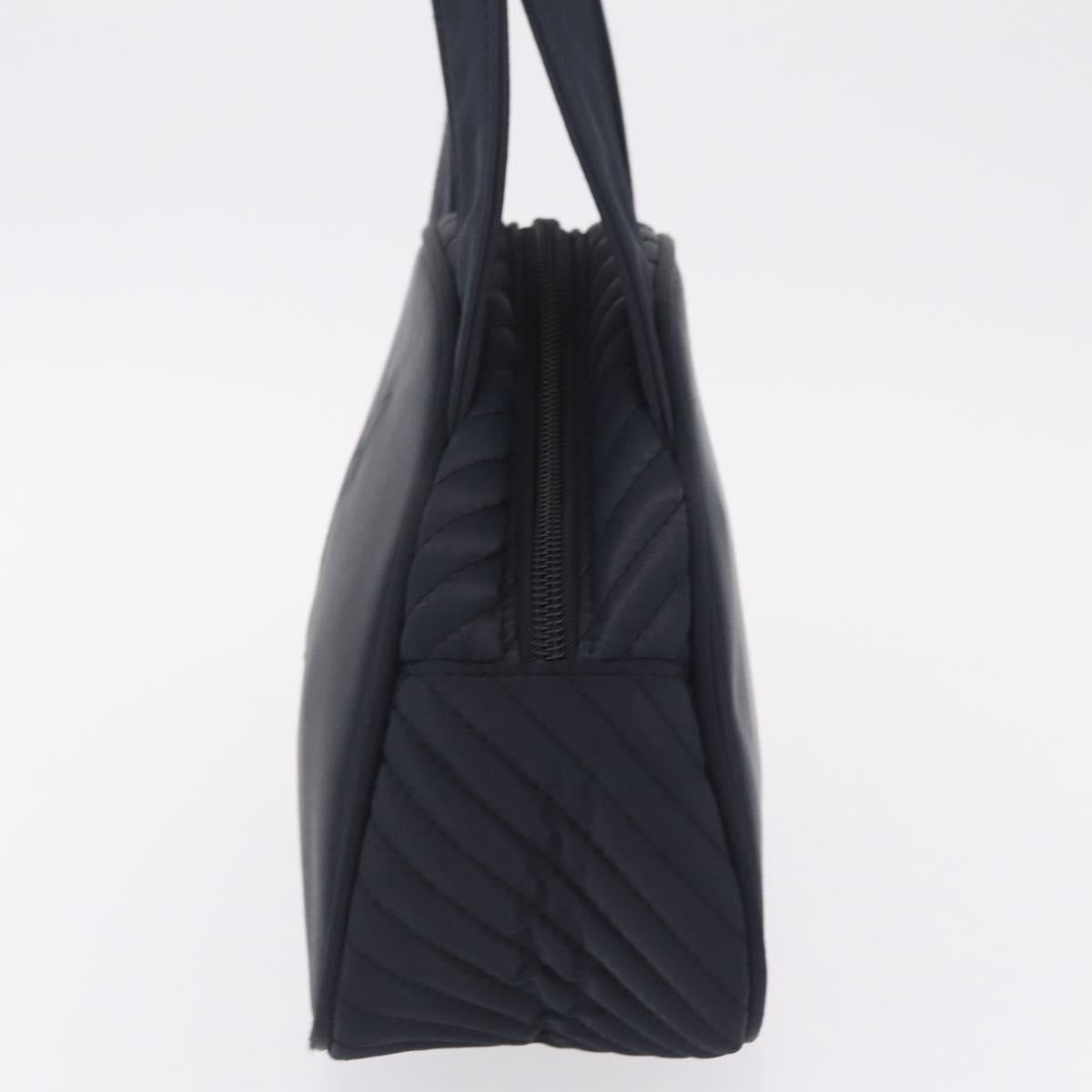 Saint Laurent Hand Bag Nylon Navy Silver Auth mr3139