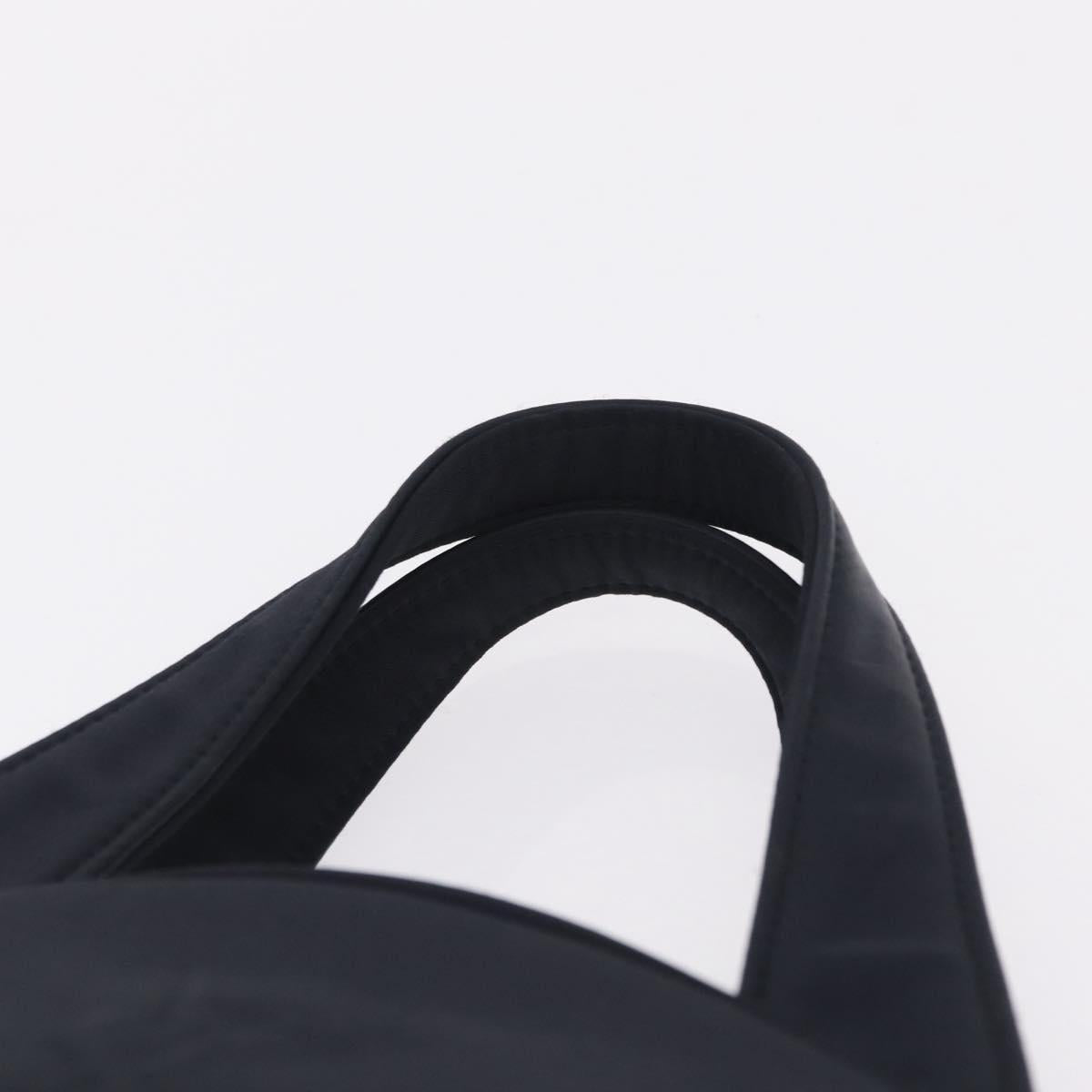 Saint Laurent Hand Bag Nylon Navy Silver Auth mr3139