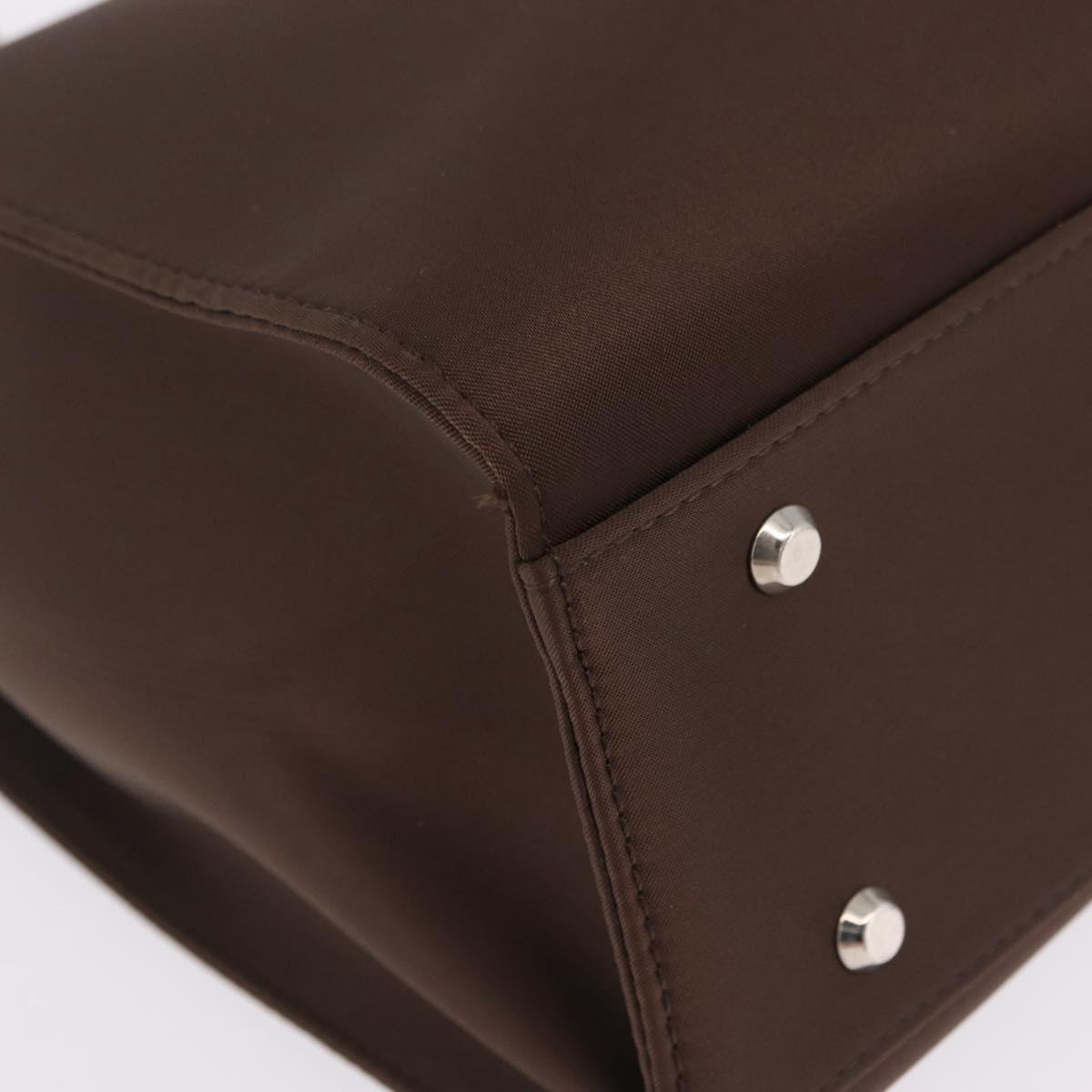 Saint Laurent Tote Bag Nylon Brown Auth mr3140