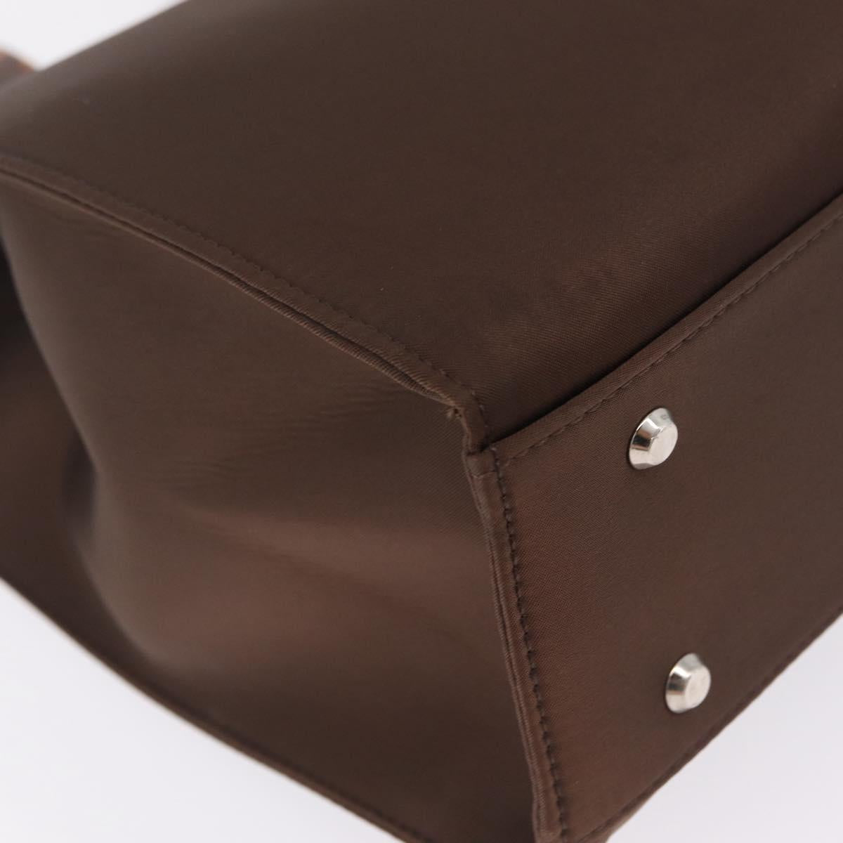 Saint Laurent Tote Bag Nylon Brown Auth mr3140
