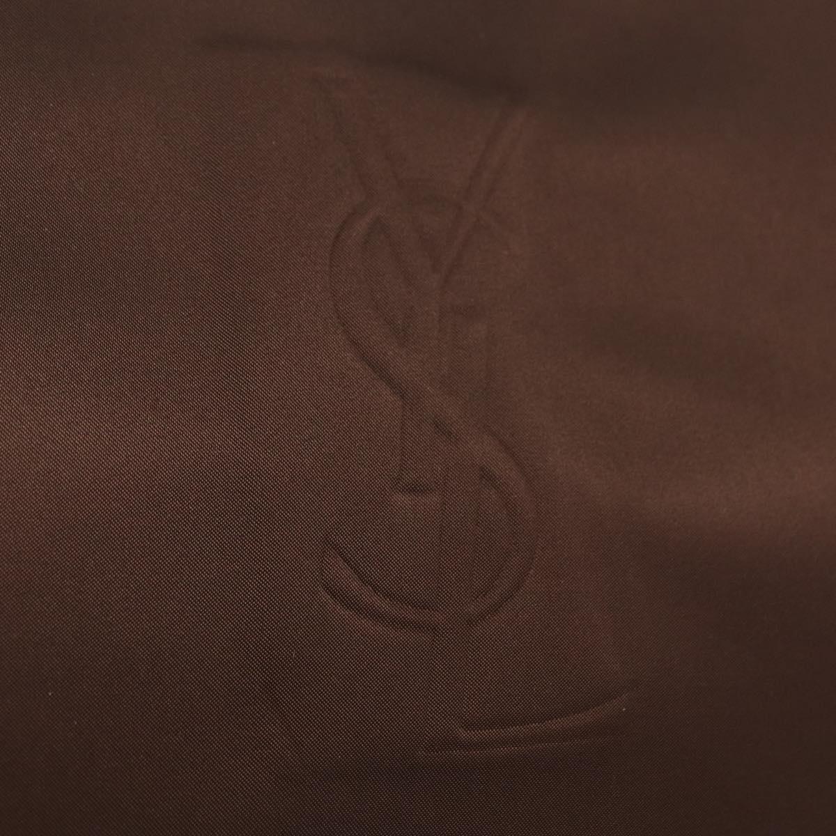 Saint Laurent Tote Bag Nylon Brown Auth mr3140