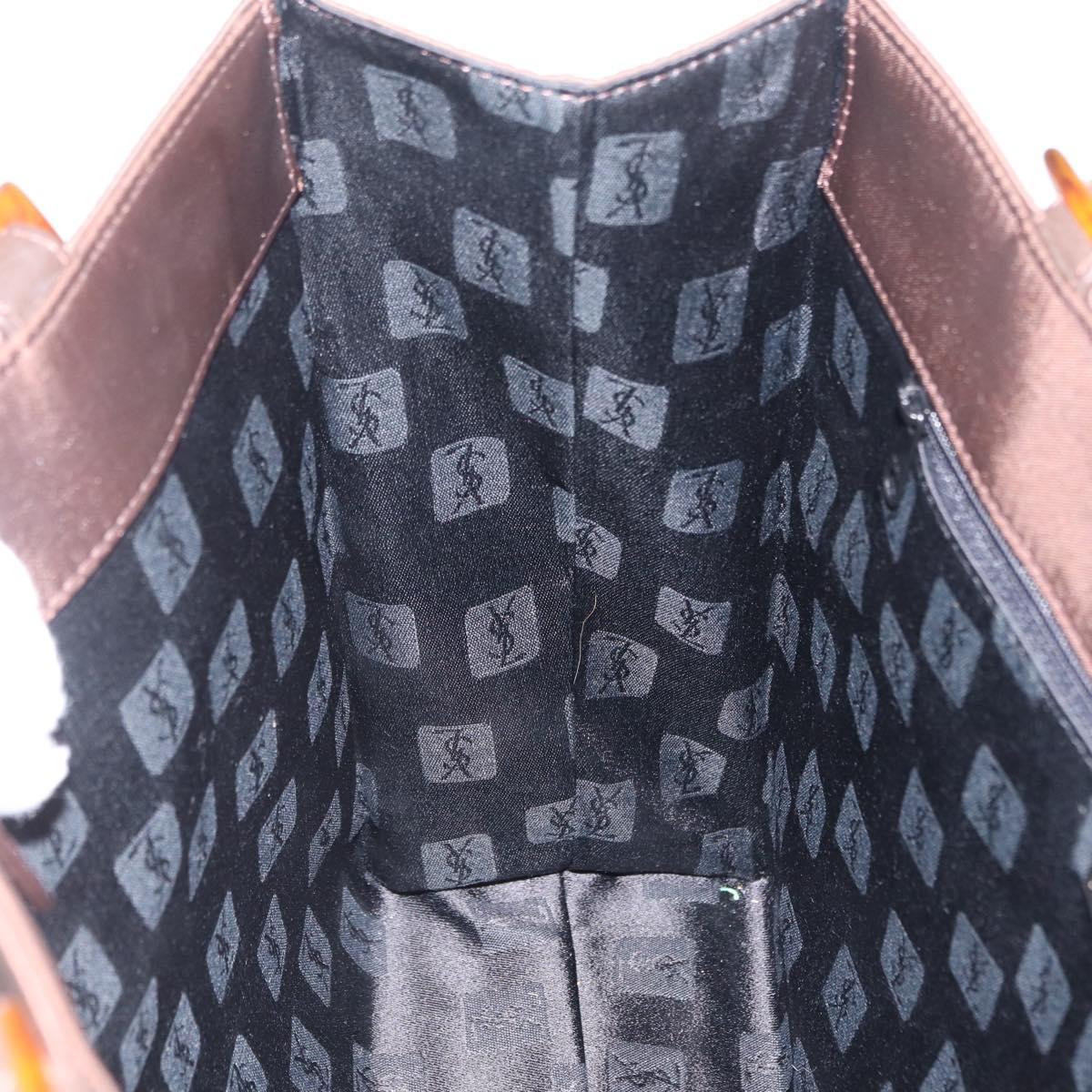 Saint Laurent Tote Bag Nylon Brown Auth mr3140