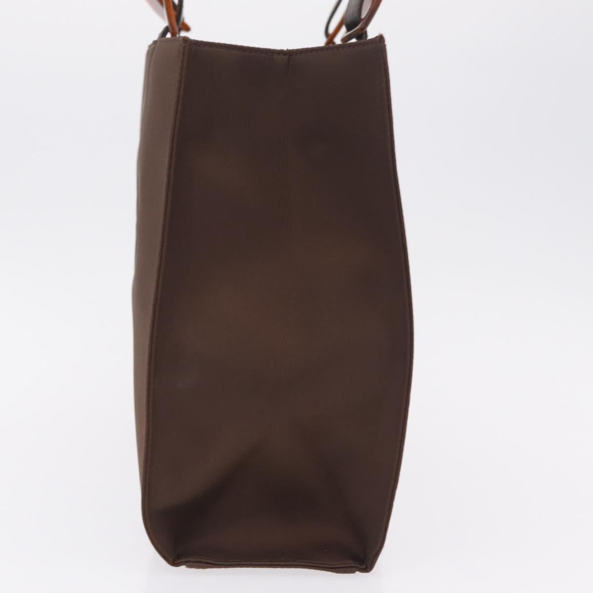 Saint Laurent Tote Bag Nylon Brown Auth mr3140