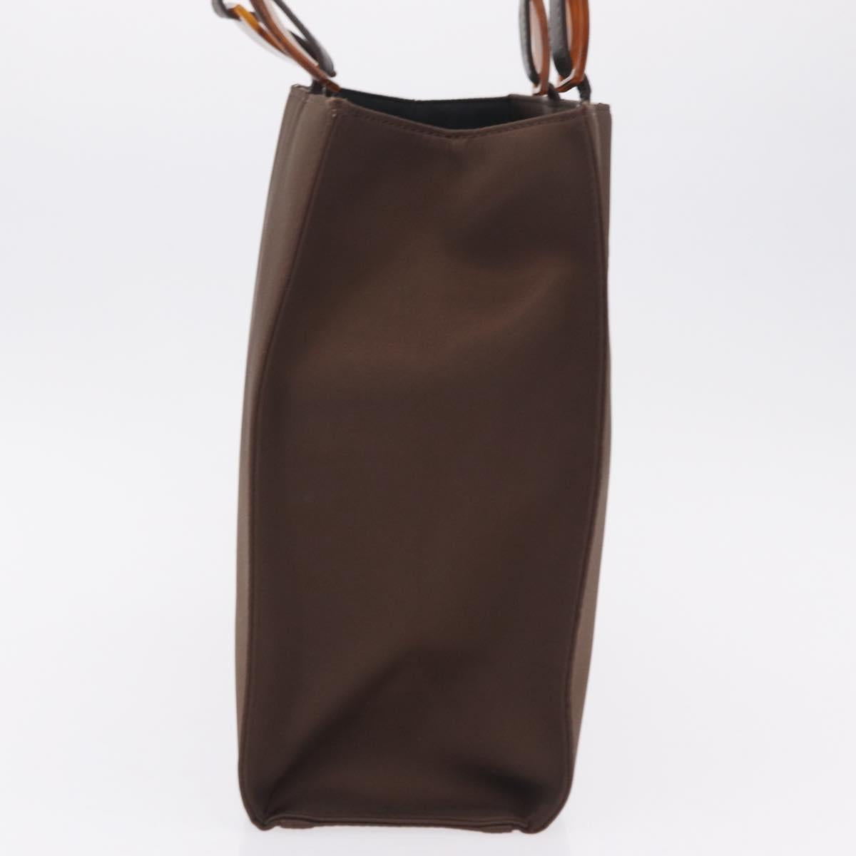 Saint Laurent Tote Bag Nylon Brown Auth mr3140