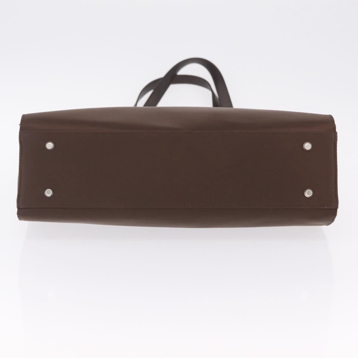 Saint Laurent Tote Bag Nylon Brown Auth mr3140