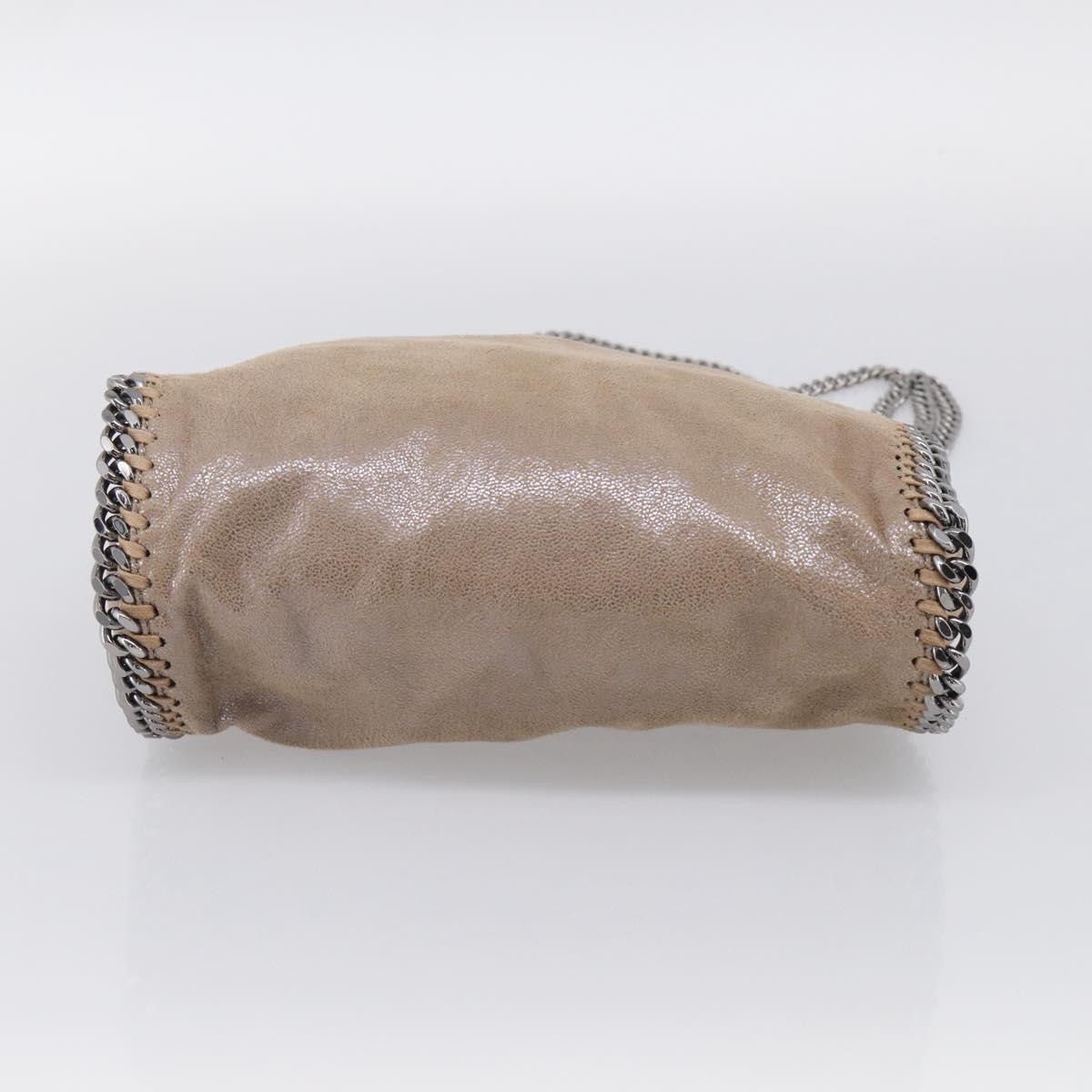 Stella McCartney Chain Falabella Bag Canvas Beige Silver 371223 Auth mr3144A