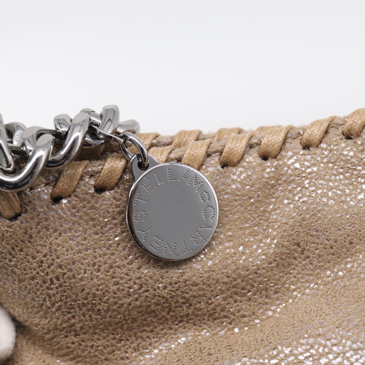 Stella McCartney Chain Falabella Bag Canvas Beige Silver 371223 Auth mr3144A