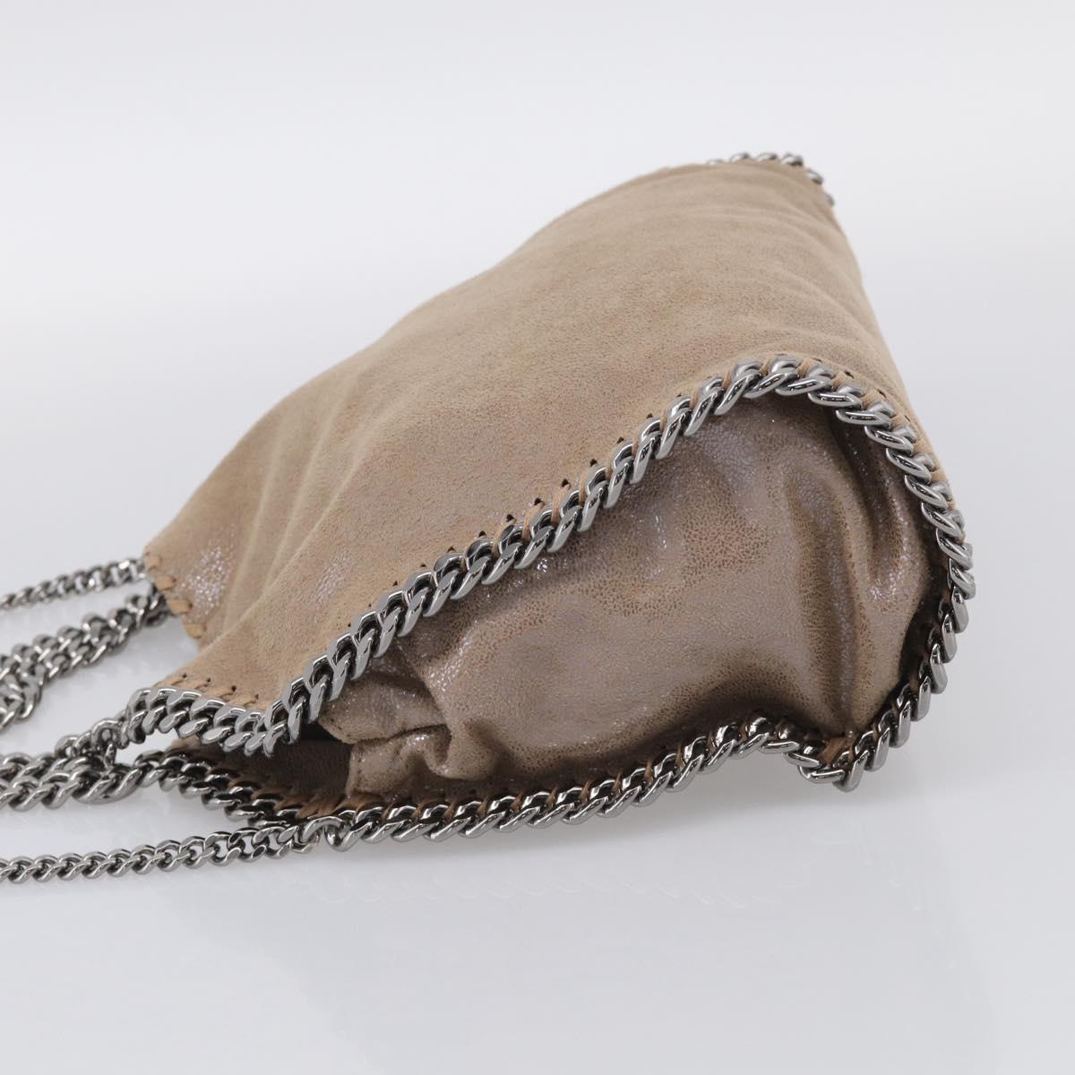 Stella McCartney Chain Falabella Bag Canvas Beige Silver 371223 Auth mr3144A