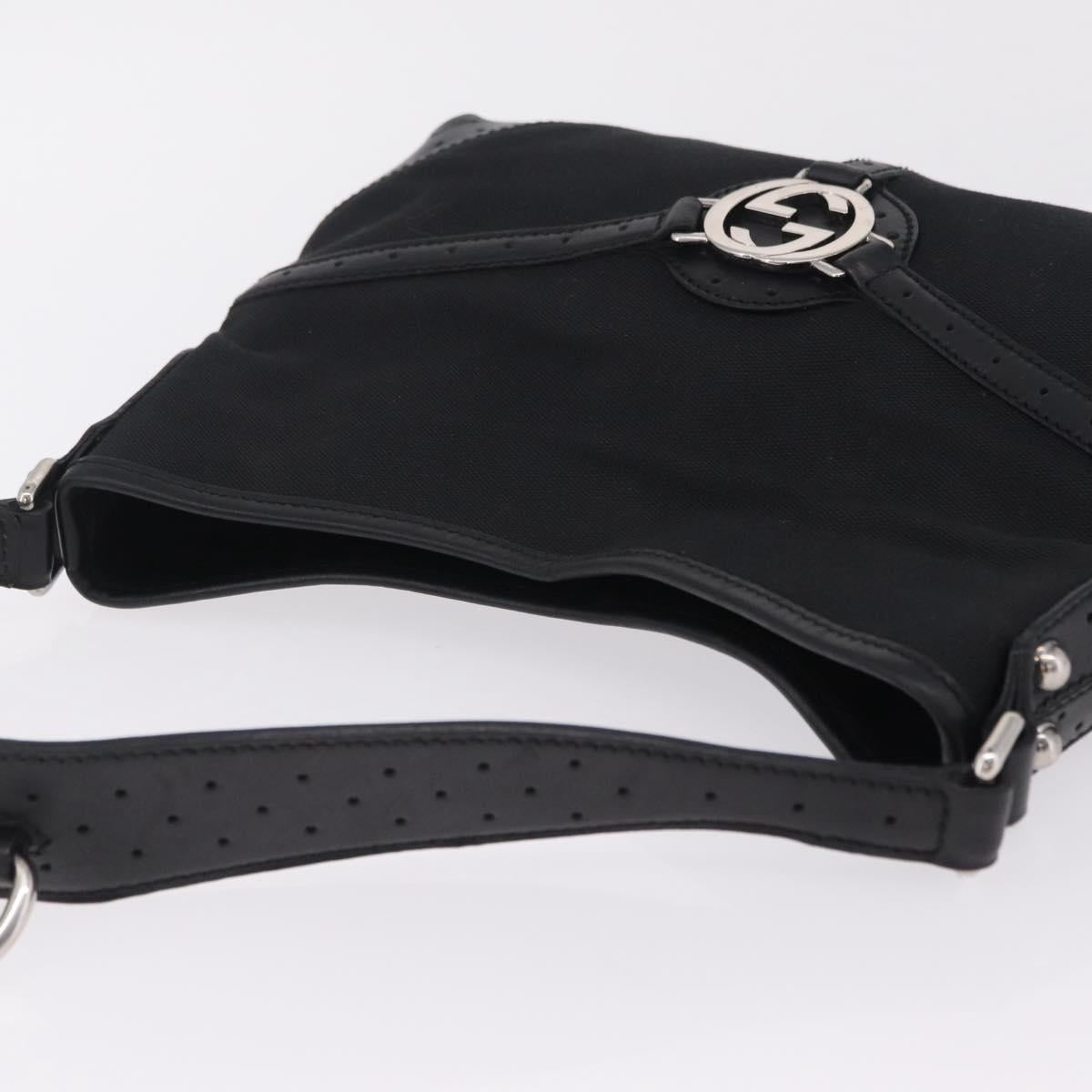 GUCCI Shoulder Bag Canvas Brown Silver 114877 Auth mr3147A