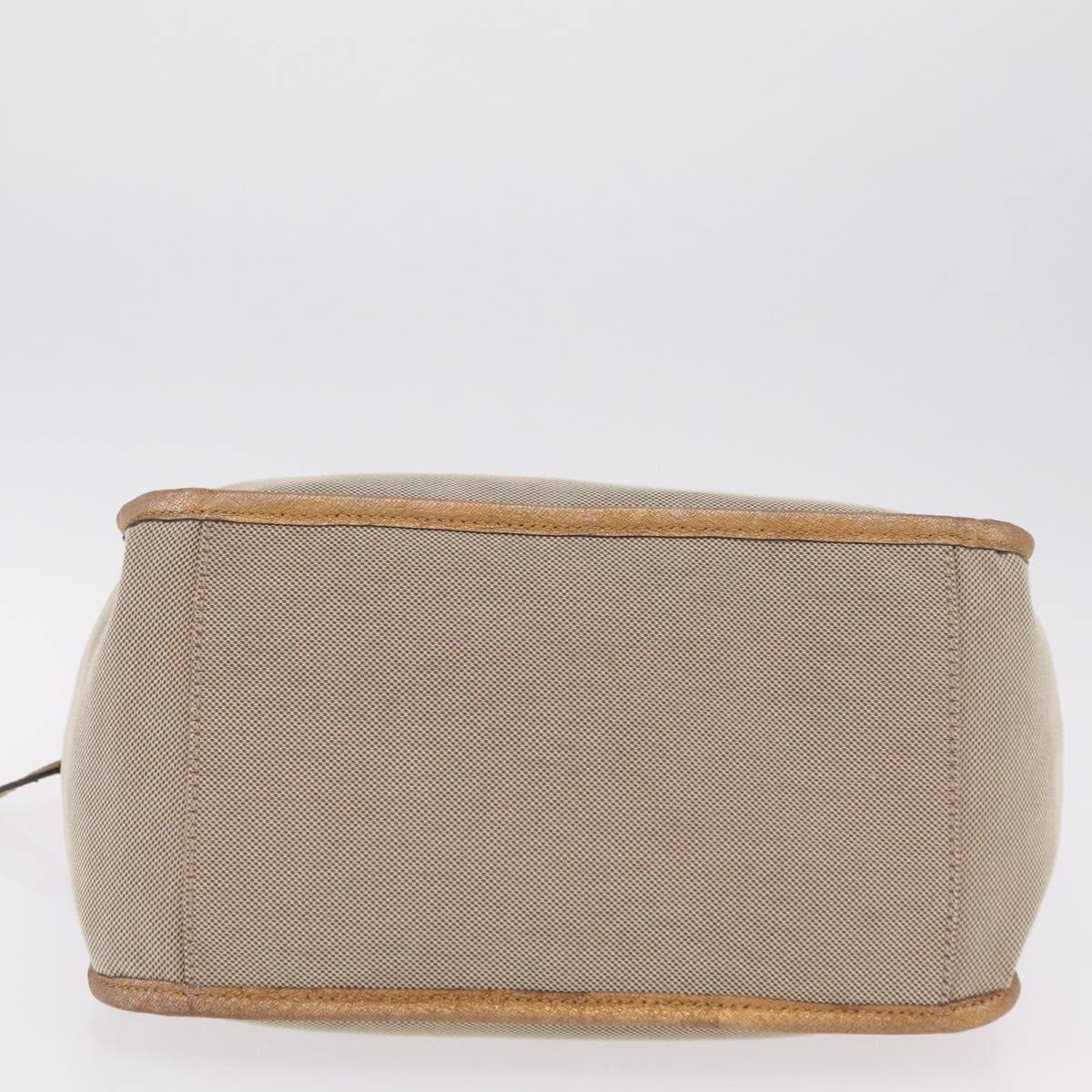 Chloe Harley Hand Bag Canvas Beige Gold Auth mr3153A