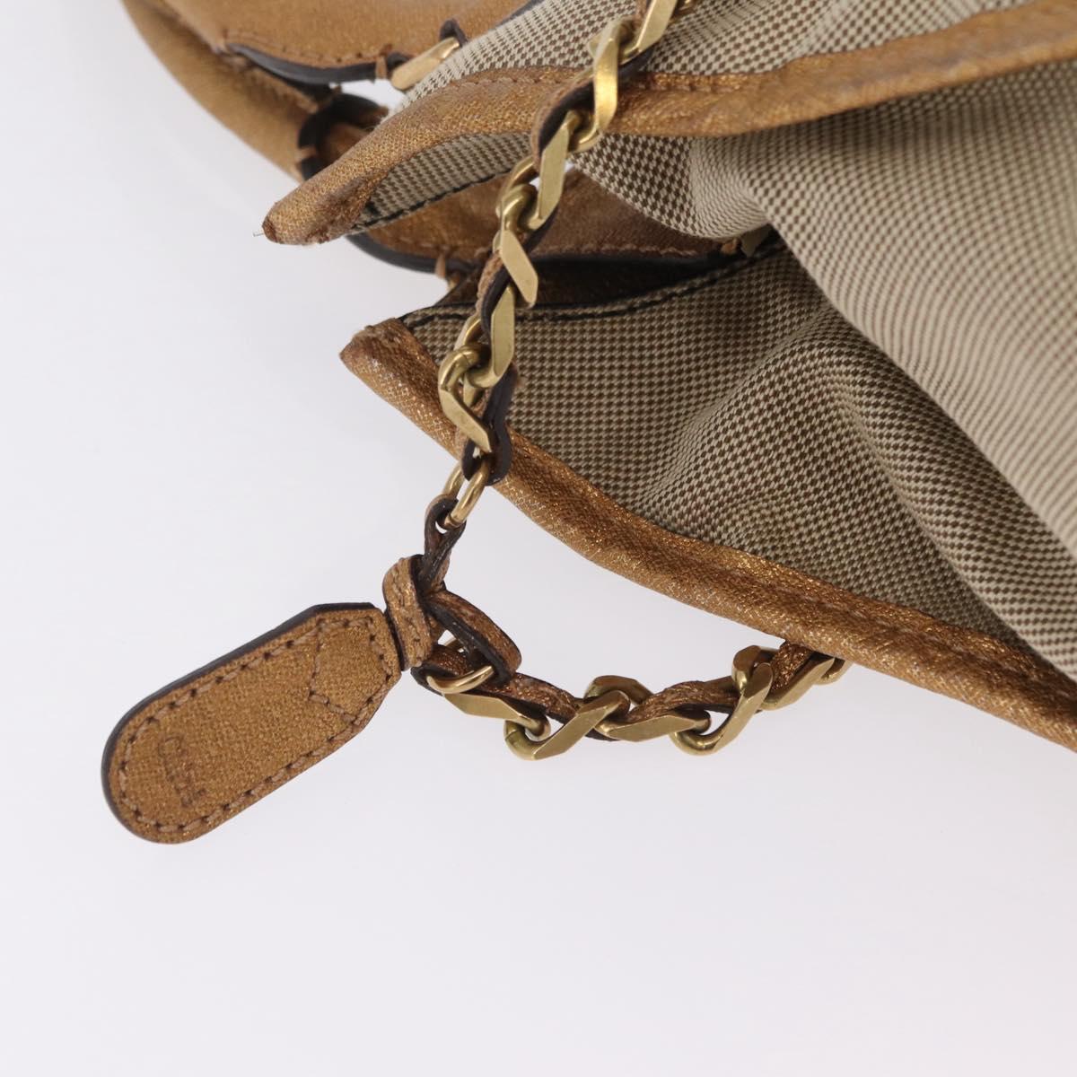 Chloe Harley Hand Bag Canvas Beige Gold Auth mr3153A