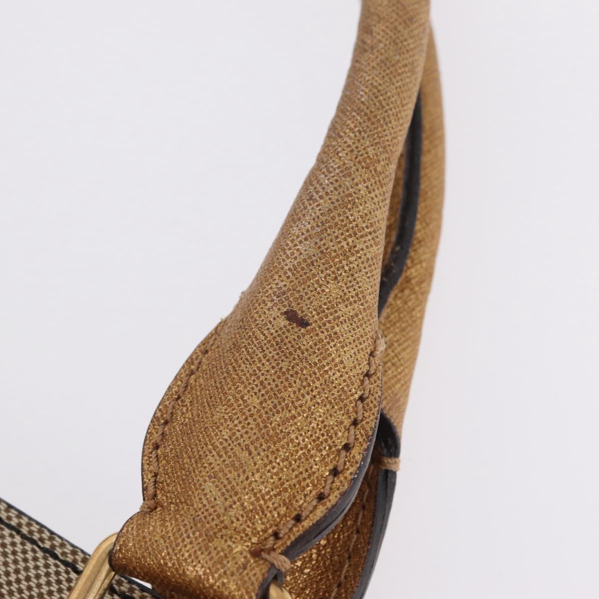 Chloe Harley Hand Bag Canvas Beige Gold Auth mr3153A