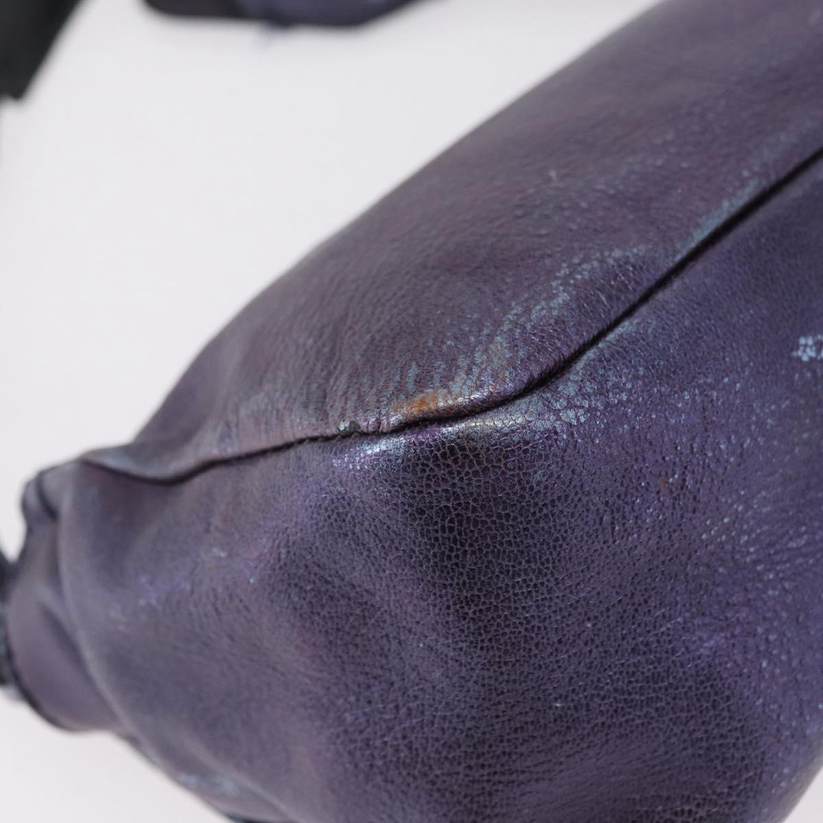 Chloe Shoulder Bag Leather Purple Auth mr3154