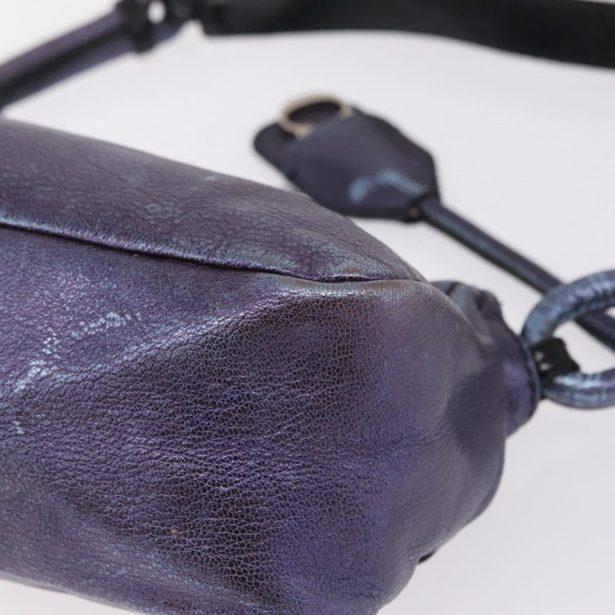 Chloe Shoulder Bag Leather Purple Auth mr3154