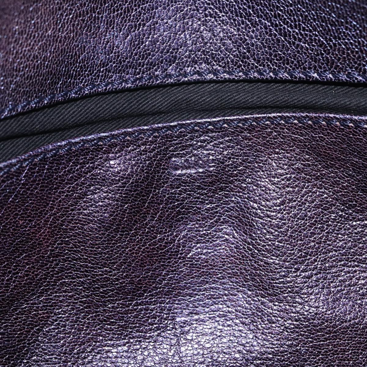 Chloe Shoulder Bag Leather Purple Auth mr3154