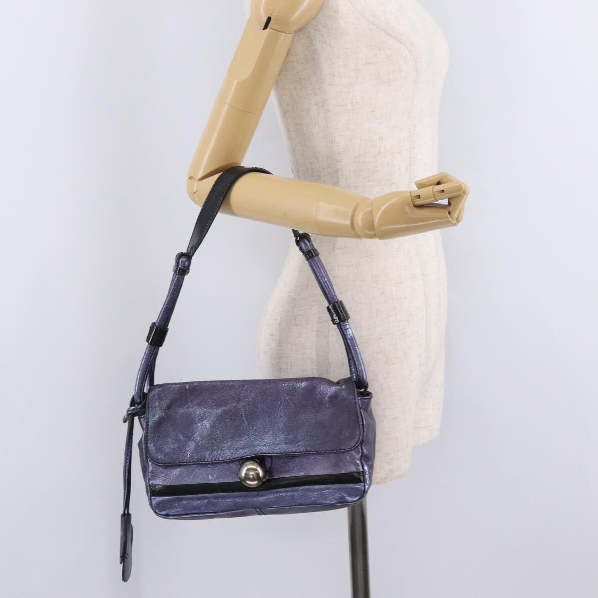 Chloe Shoulder Bag Leather Purple Auth mr3154