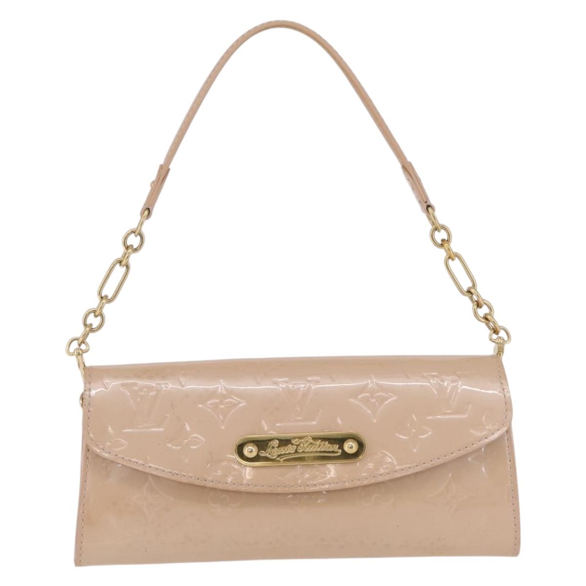 LOUIS VUITTON Monogram Vernis Sunset Bluebird Bag Marshmallow Pink Auth mr3158