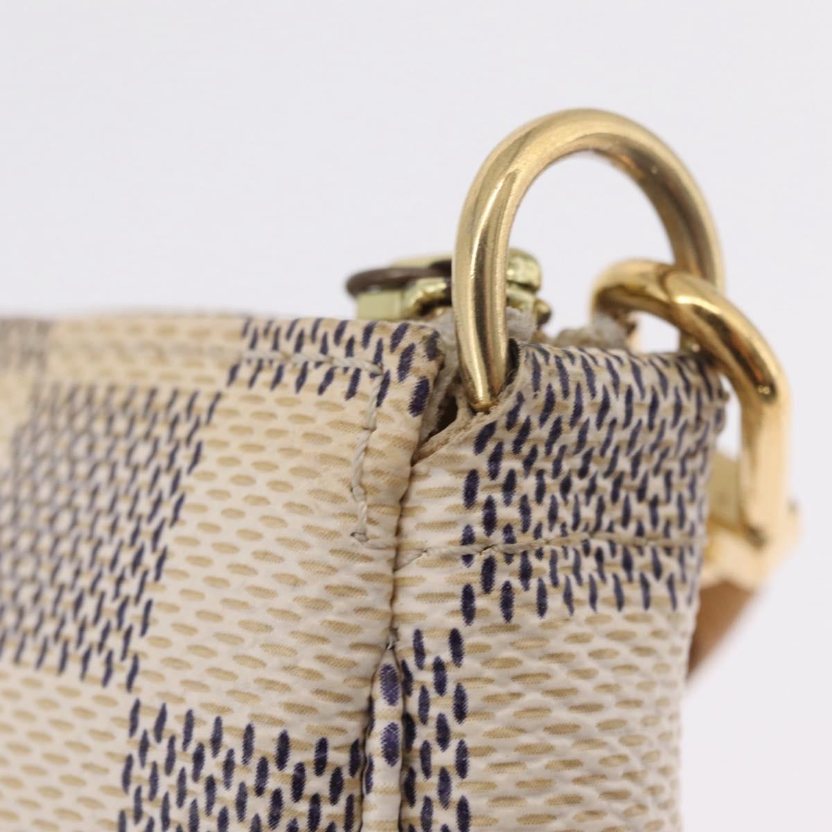LOUIS VUITTON Damier Azur Pochette Accessoires Pouch N51986 LV Auth mr3159A