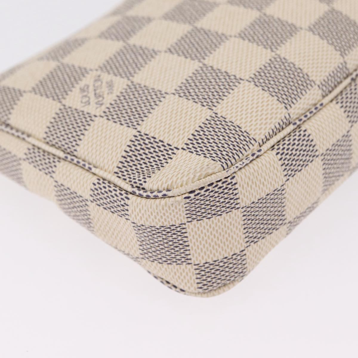 LOUIS VUITTON Damier Azur Pochette Accessoires Pouch N51986 LV Auth mr3159A