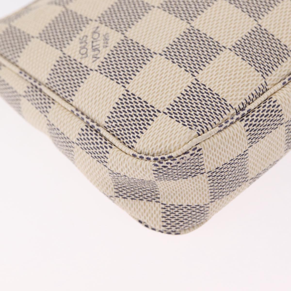 LOUIS VUITTON Damier Azur Pochette Accessoires Pouch N51986 LV Auth mr3159A