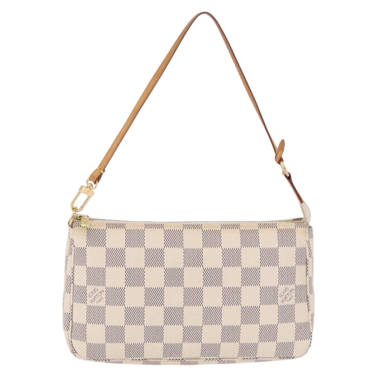 LOUIS VUITTON Damier Azur Pochette Accessoires Pouch N51986 LV Auth mr3159A