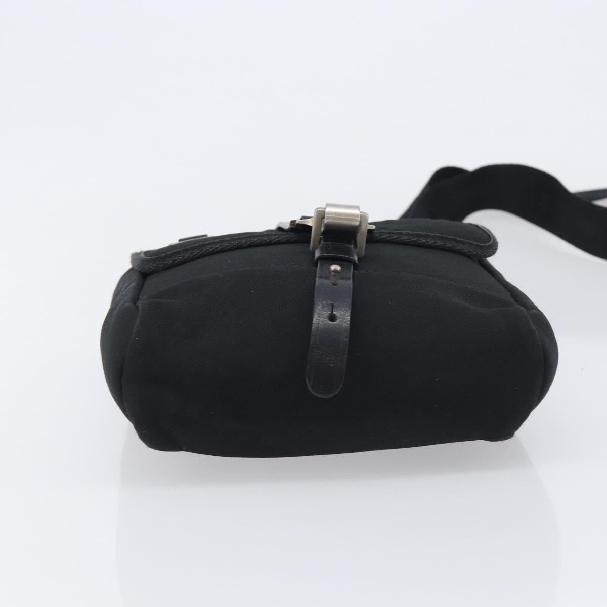 CHANEL Chanel sports Shoulder Bag Canvas Silver Black CC Auth mr3161