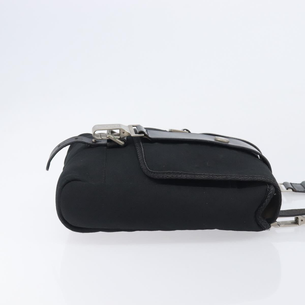 CHANEL Chanel sports Shoulder Bag Canvas Silver Black CC Auth mr3161