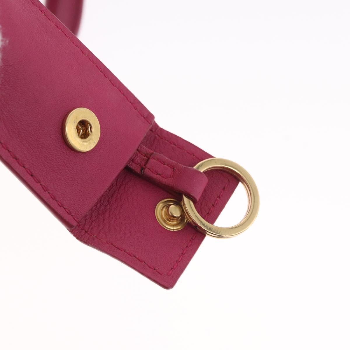 Saint Laurent Hand Bag Leather 2way Pink Gold Auth mr3162A