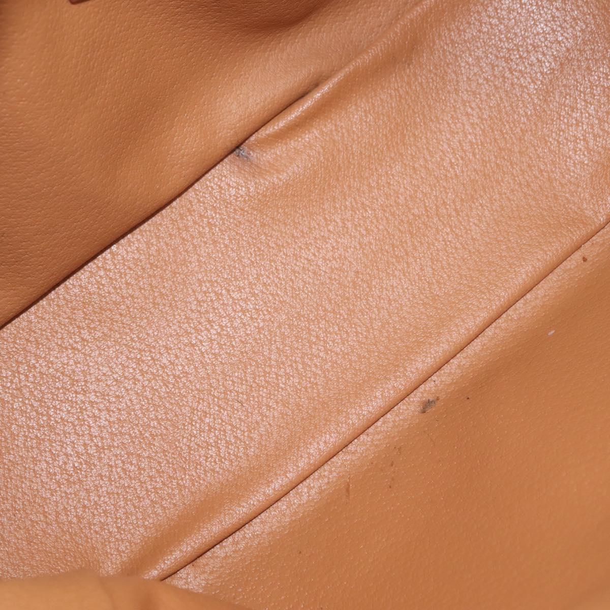 CELINE Macadam Canvas Hand Bag PVC Leather Brown Gold Auth mr3172A