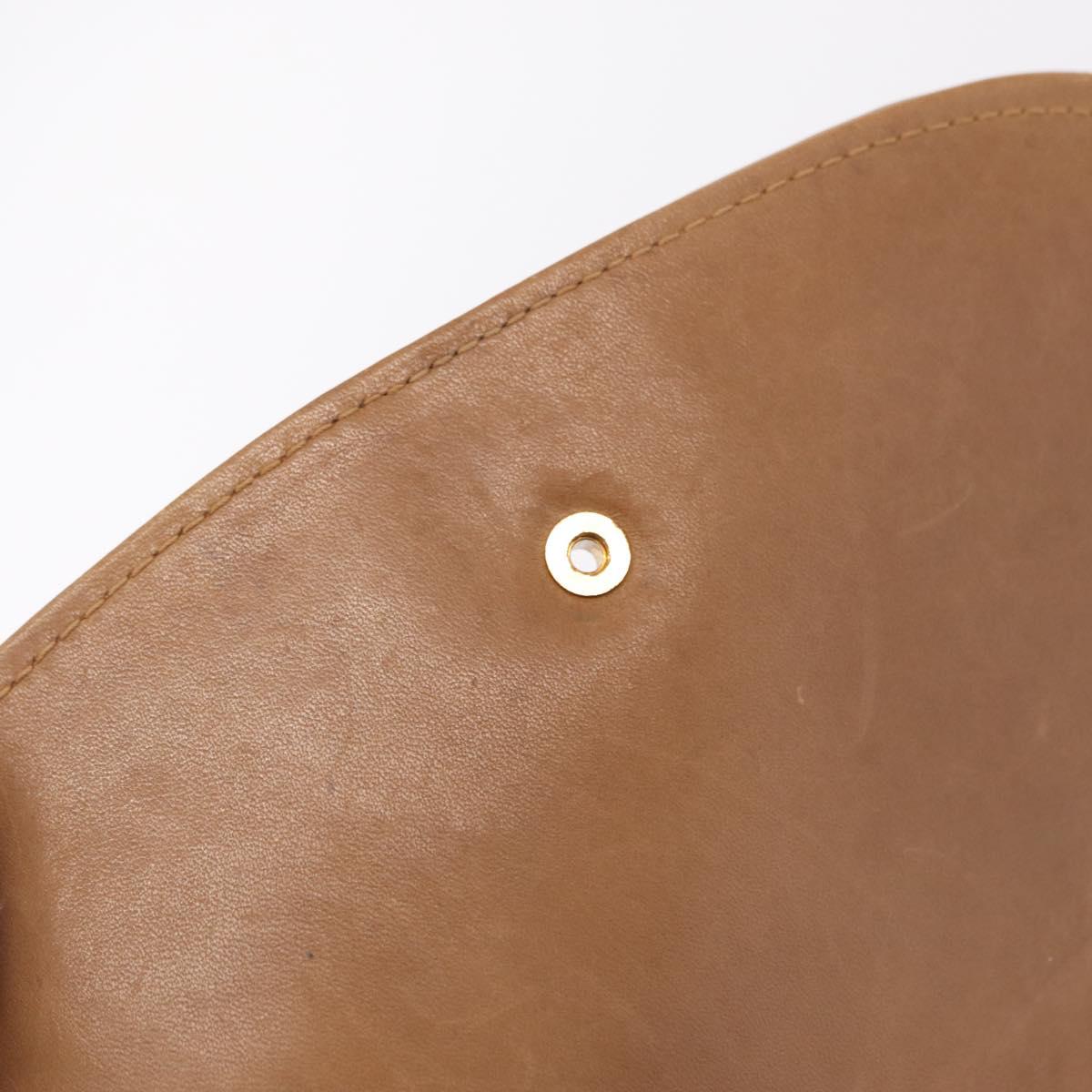 GUCCI Micro GG Canvas Shoulder Bag Beige Gold Auth mr3173