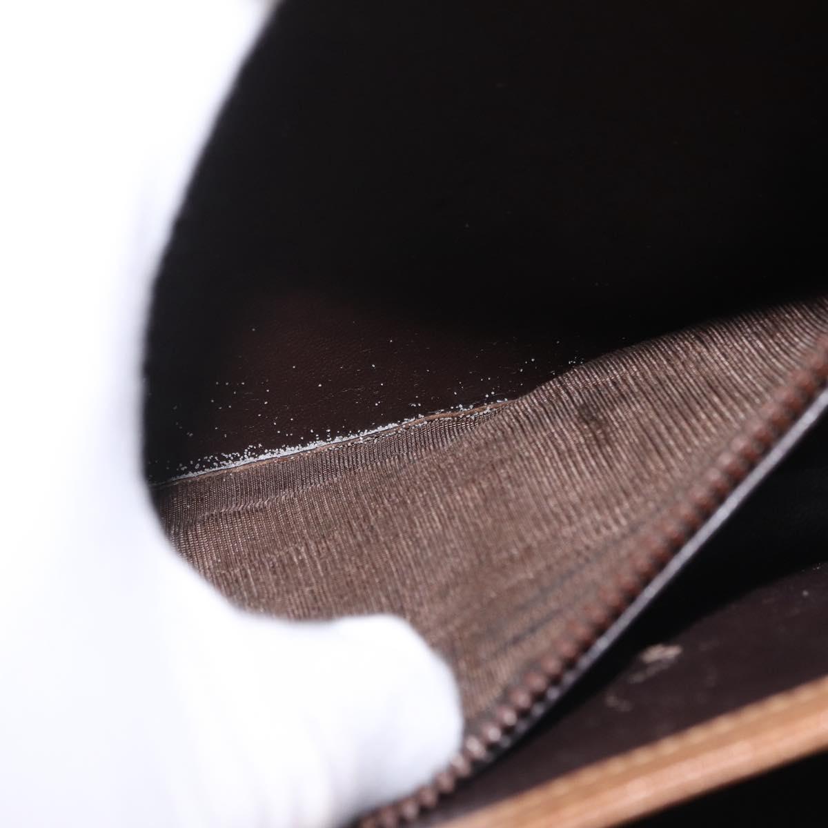GUCCI Micro GG Canvas Shoulder Bag Beige Gold Auth mr3173