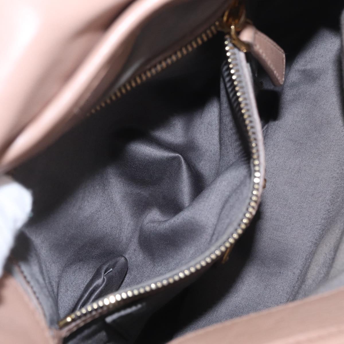 Miu Miu Hand Bag Leather 2way Pink Gold Auth mr3197V