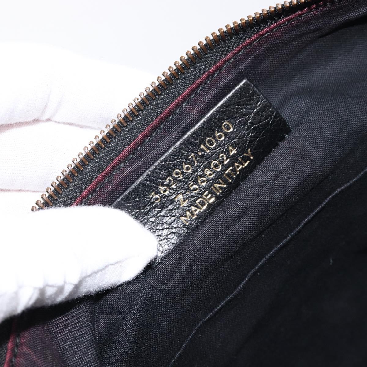 Balenciaga Clutch Bag Leather Black 362967 Auth mr3276