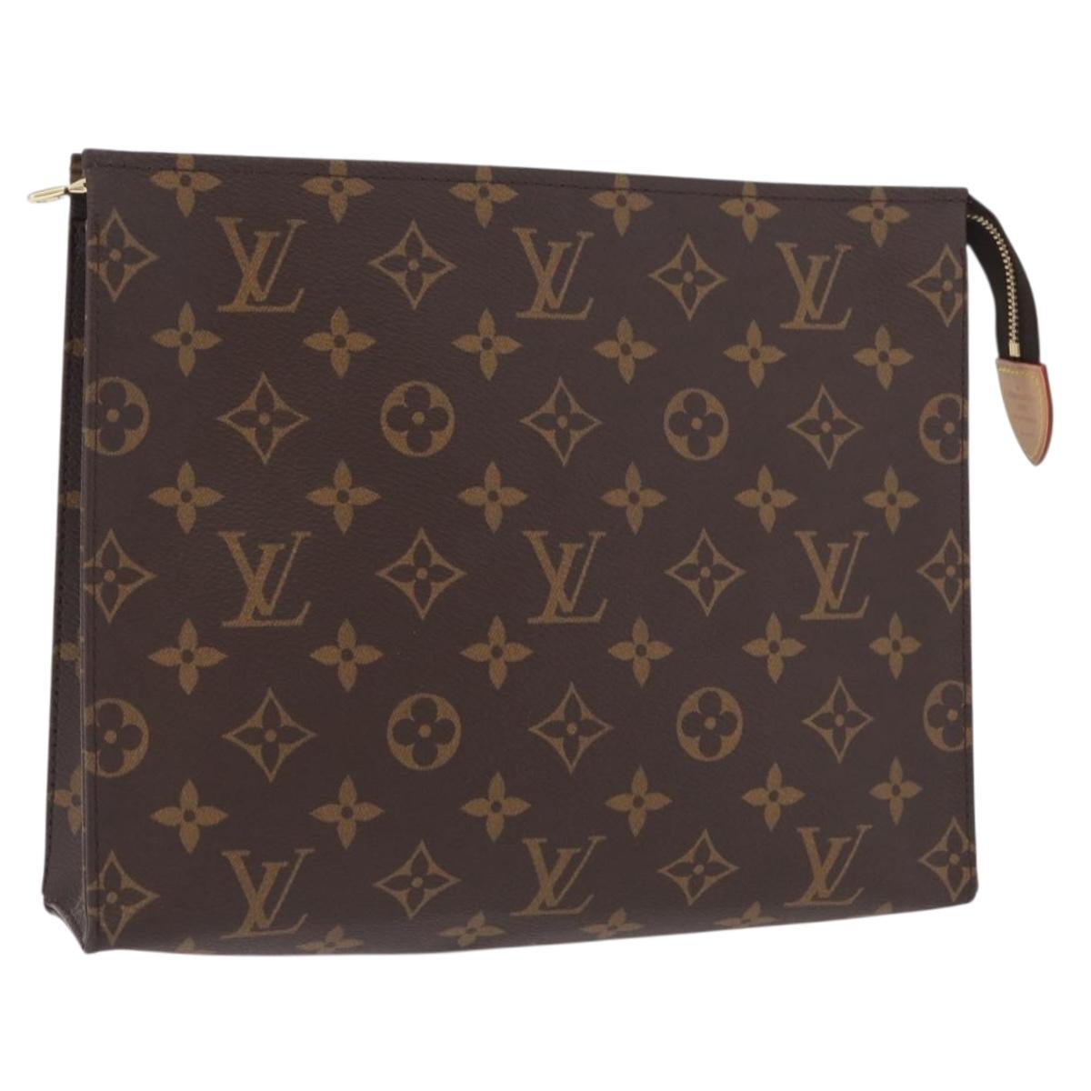 LOUIS VUITTON Monogram Poche Toilette 26 Pouch M47542 LV Auth mr3278A