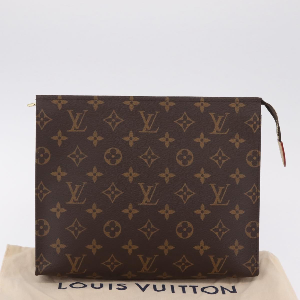 LOUIS VUITTON Monogram Poche Toilette 26 Pouch M47542 LV Auth mr3278A