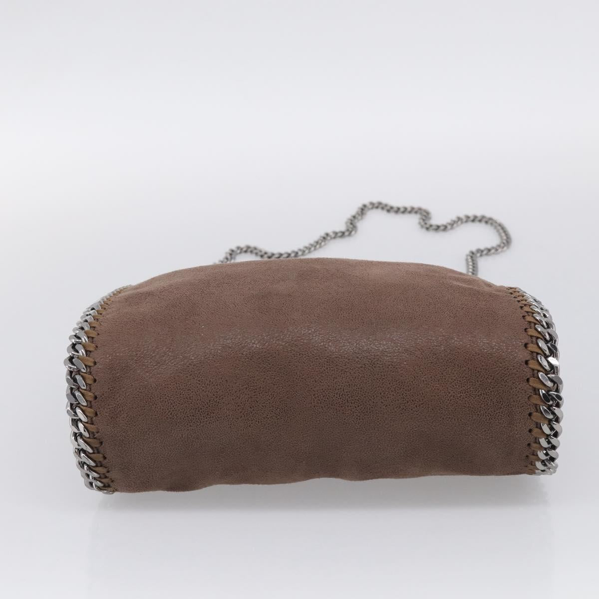 Stella McCartney Falabella Shoulder Bag Polyester 2way Brown Silver Auth mr3306A