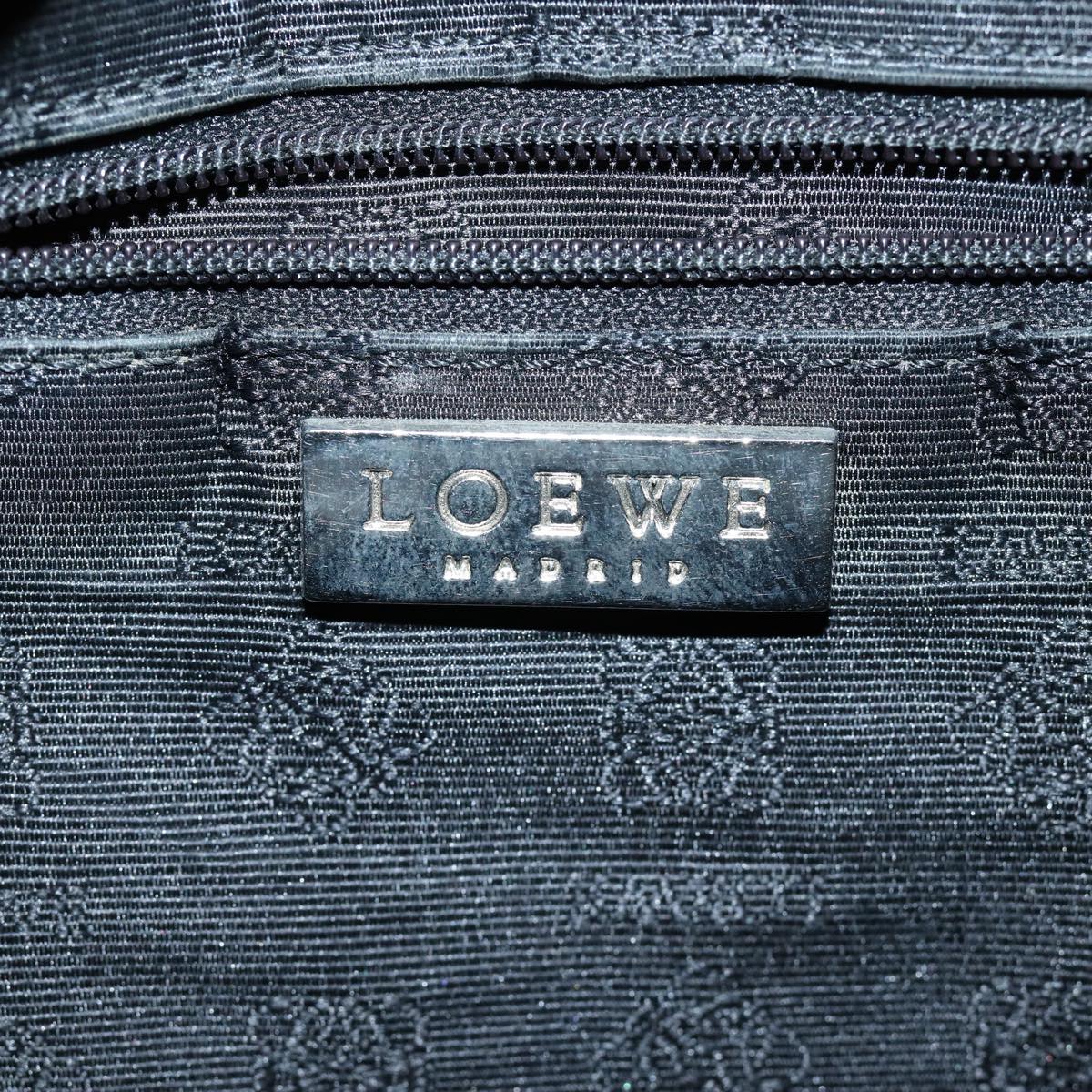 LOEWE Shoulder Bag Leather Black Auth mr385