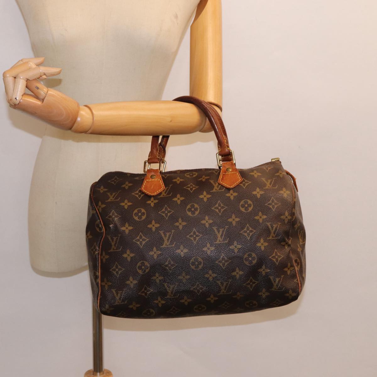 LOUIS VUITTON Monogram Speedy 30 Hand Bag M41526 LV Auth mr399