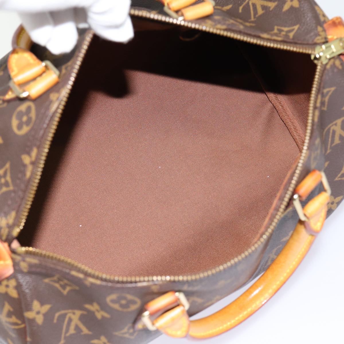 LOUIS VUITTON Monogram Speedy 30 Hand Bag M41526 LV Auth mr400