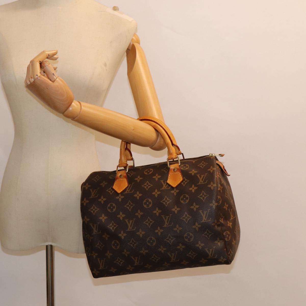 LOUIS VUITTON Monogram Speedy 30 Hand Bag M41526 LV Auth mr400