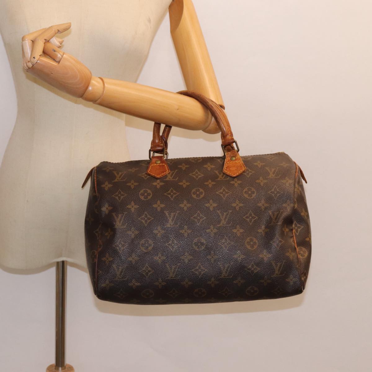 LOUIS VUITTON Monogram Speedy 30 Hand Bag M41526 LV Auth mr410