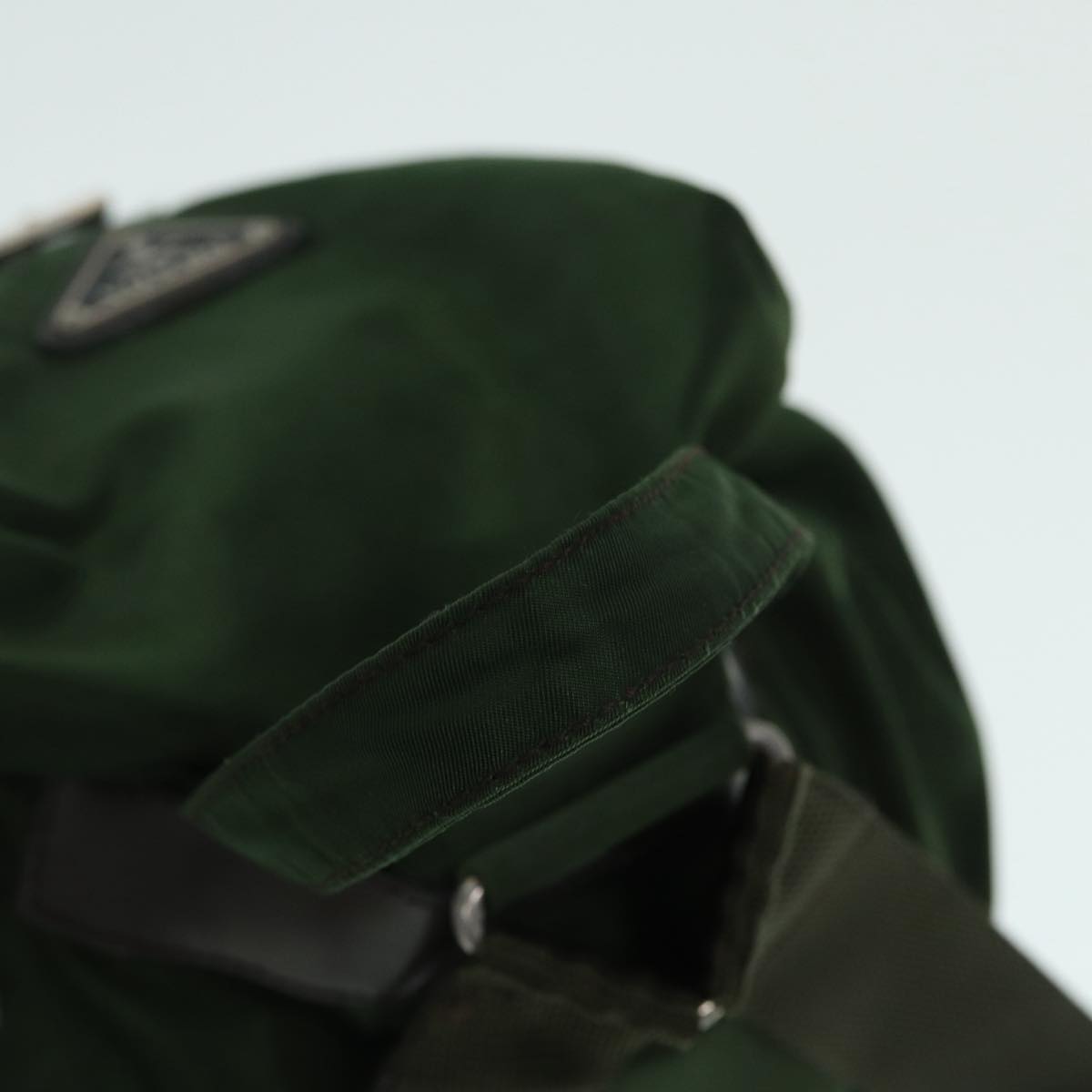 PRADA Backpack Nylon Green Auth mr445