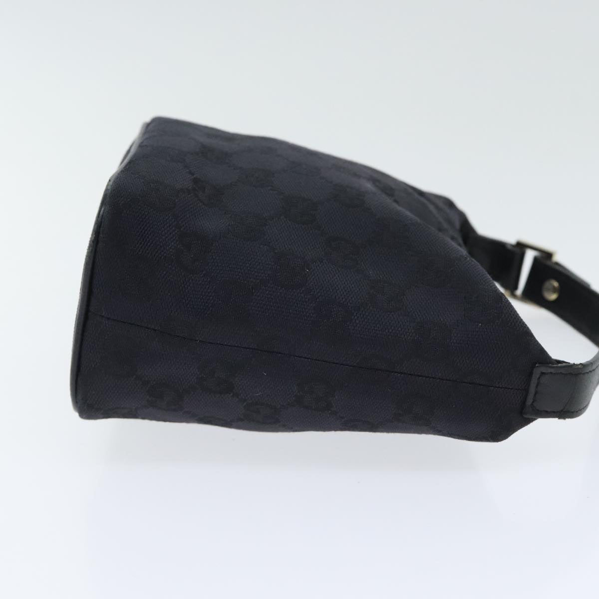 GUCCI GG Canvas Mini Hand Bag Black Silver 039 1147 Auth mr476