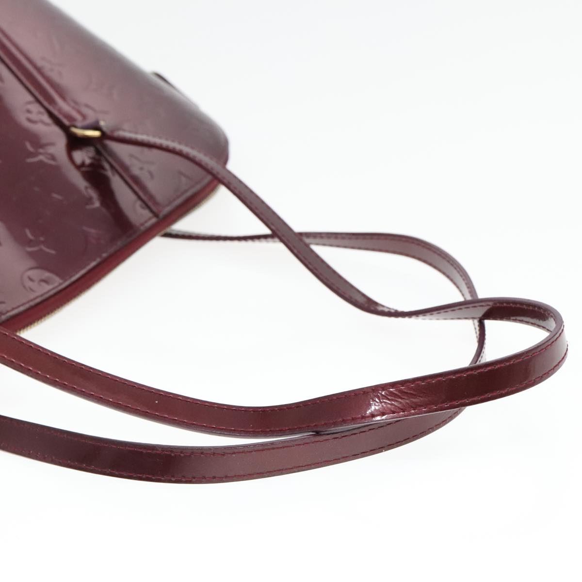 LOUIS VUITTON Monogram Vernis Avalon zip Hand Bag Amarante M91594 LV Auth mr482