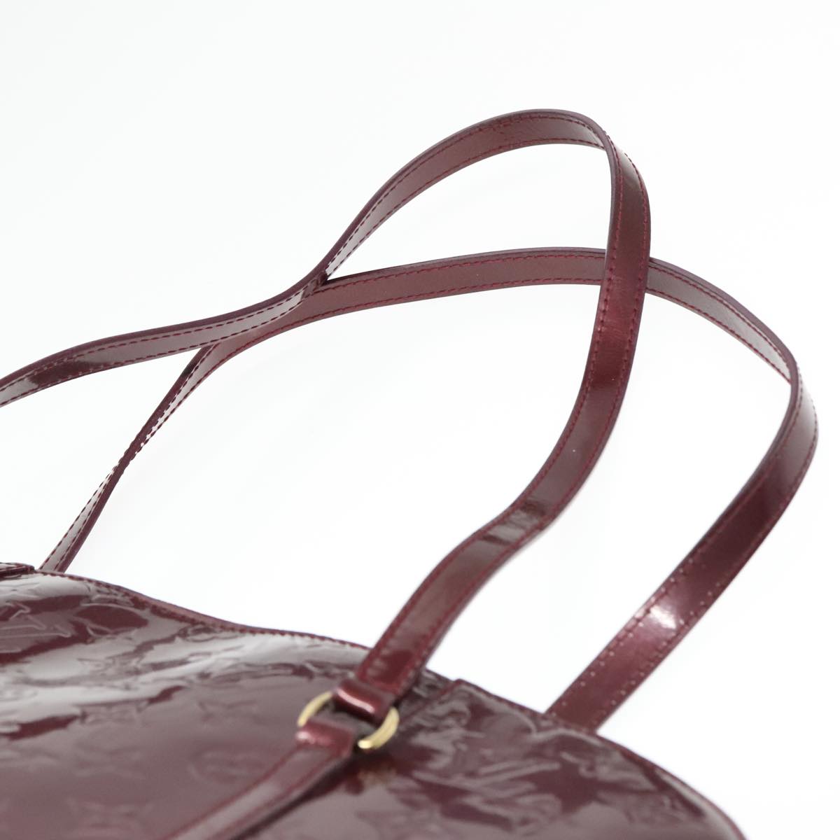 LOUIS VUITTON Monogram Vernis Avalon zip Hand Bag Amarante M91594 LV Auth mr482