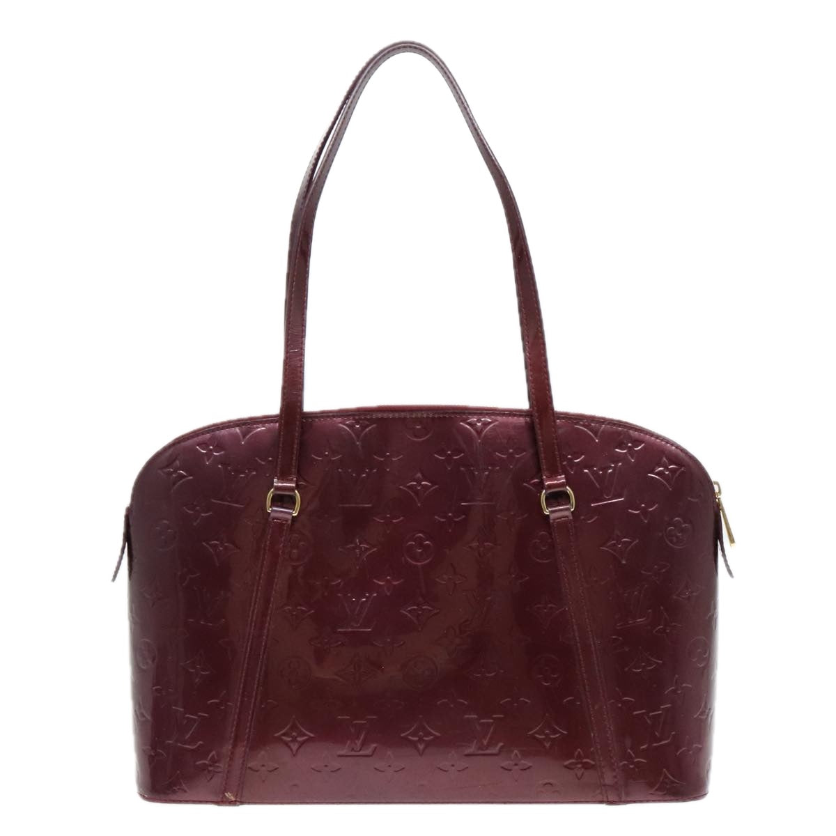 LOUIS VUITTON Monogram Vernis Avalon zip Hand Bag Amarante M91594 LV Auth mr482