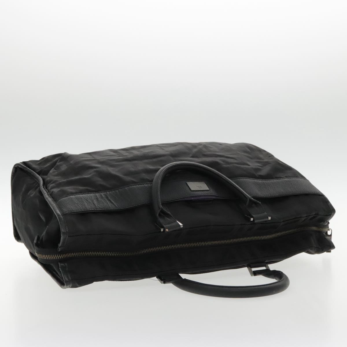 BURBERRY Black label Hand Bag Nylon Black Auth mr550