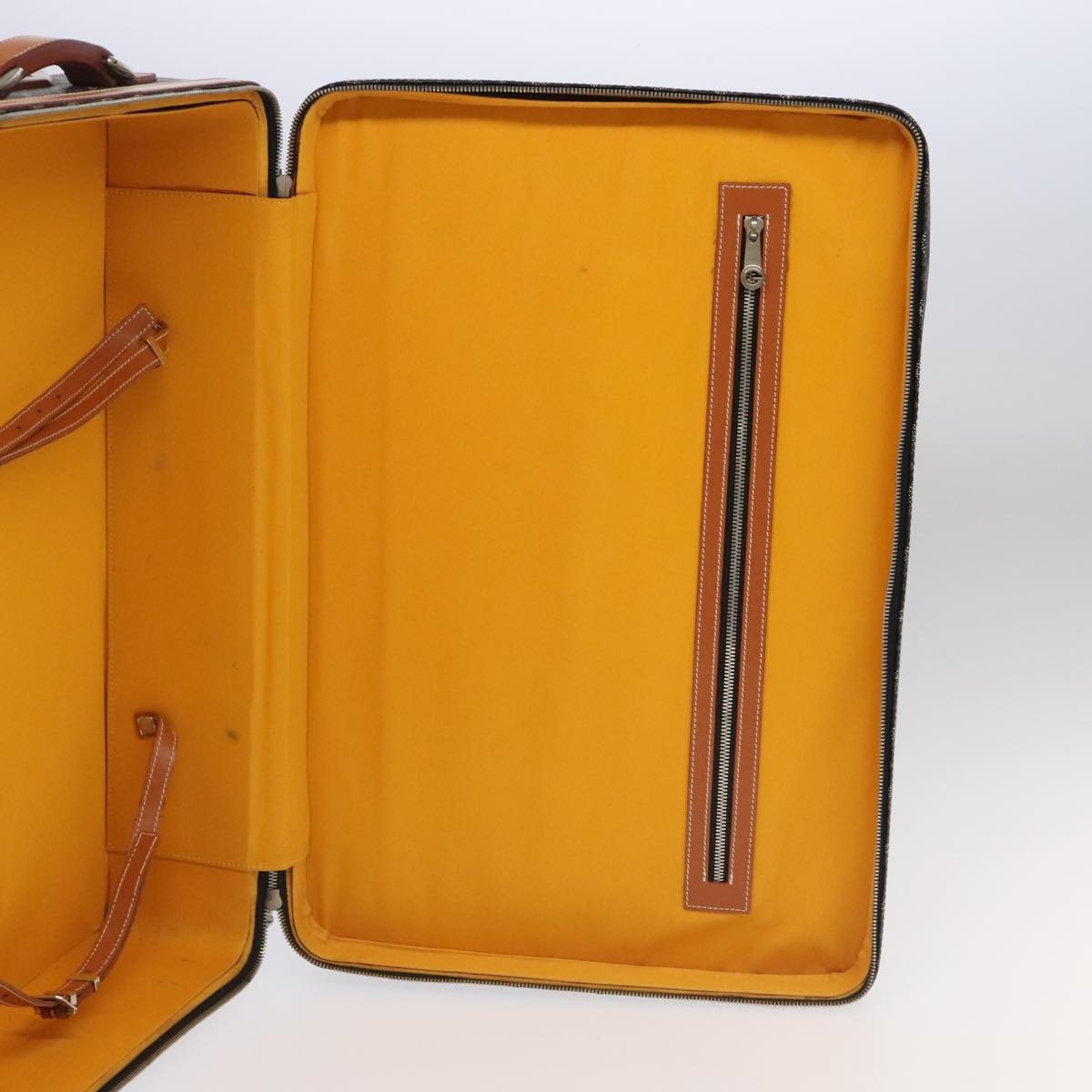 GOYARD Herringbone Trolley PM suitcase PVCCanvas Brown Auth mr552SAM